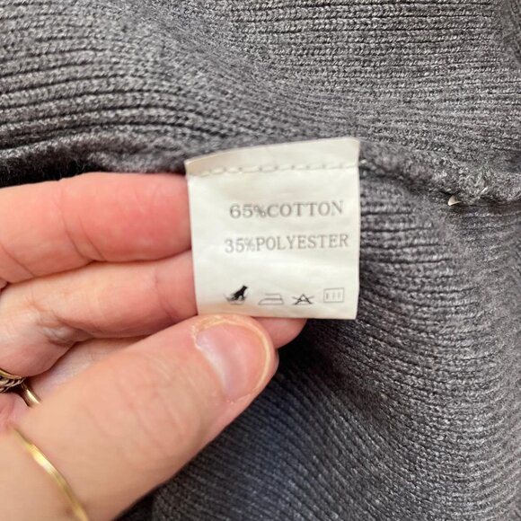 Women's, Open Front Knit Tunic Vest, Gray, Extra Large (XL) - Picture 5 of 5